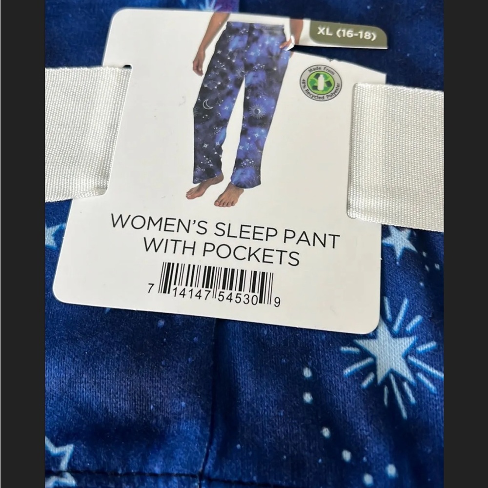 NWT XL  womens sleep pants blue celestial - Picture 2 of 5